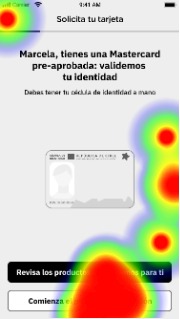 User testing results with Maze heatmaps