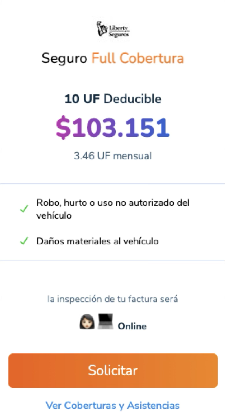 Full coverage insurance: detail of original card